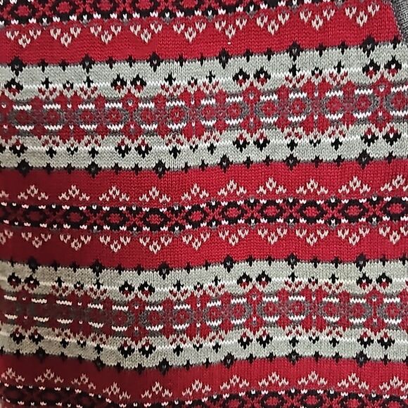 Gymboree Boy's V-neck Sleeveless Knitted Vest Gray & Burgundy 5 Years Old - Picture 4 of 16